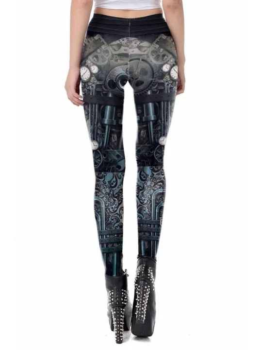 Steampunk Leggings schwarz von Ocultica