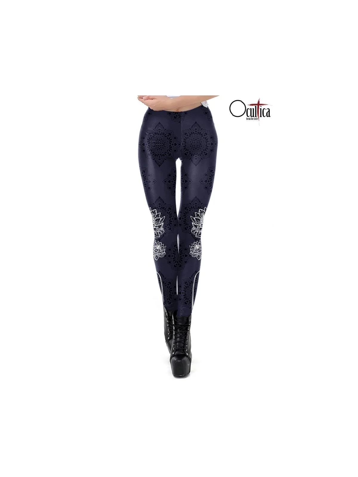 Mandala Leggings schwarz von Ocultica