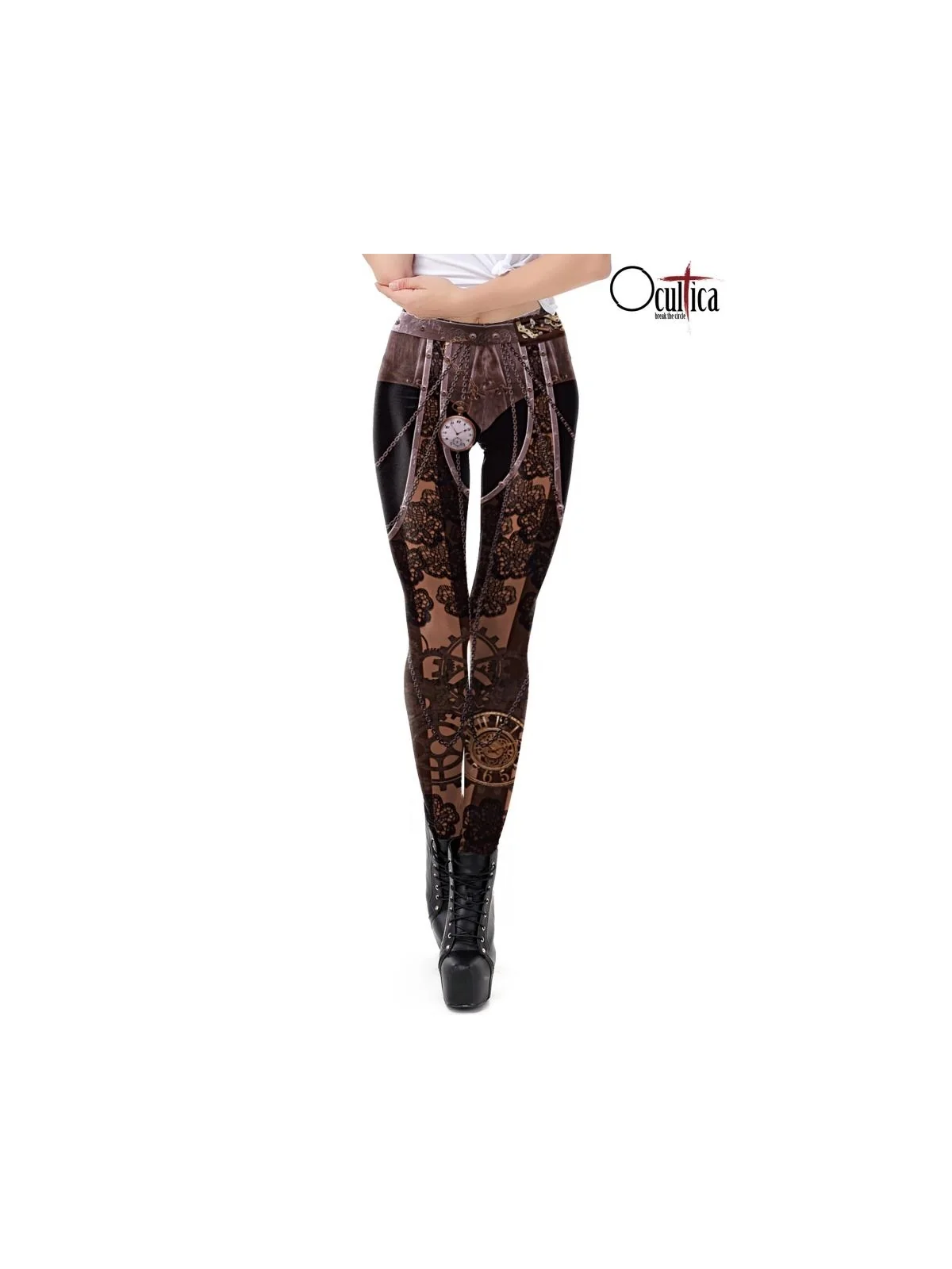 Steampunk Leggings braun von Ocultica