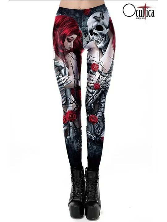 Skull Leggings bunt von Ocultica