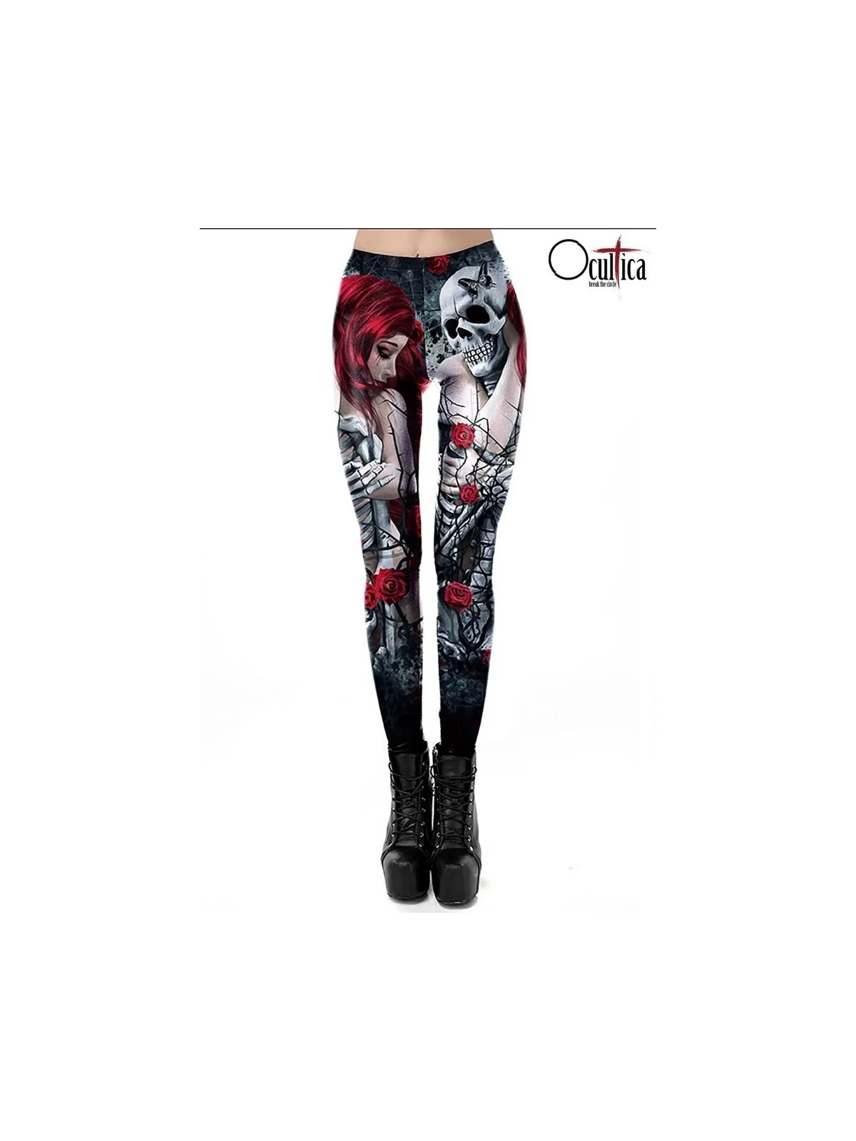 Skull Leggings bunt von Ocultica