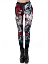 Skull Leggings bunt von Ocultica