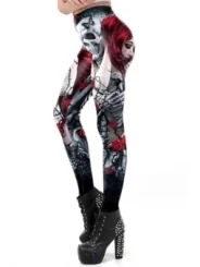 Skull Leggings bunt von Ocultica