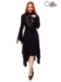 Kleid mit Spitzeneinsatz schwarz von Ocultica