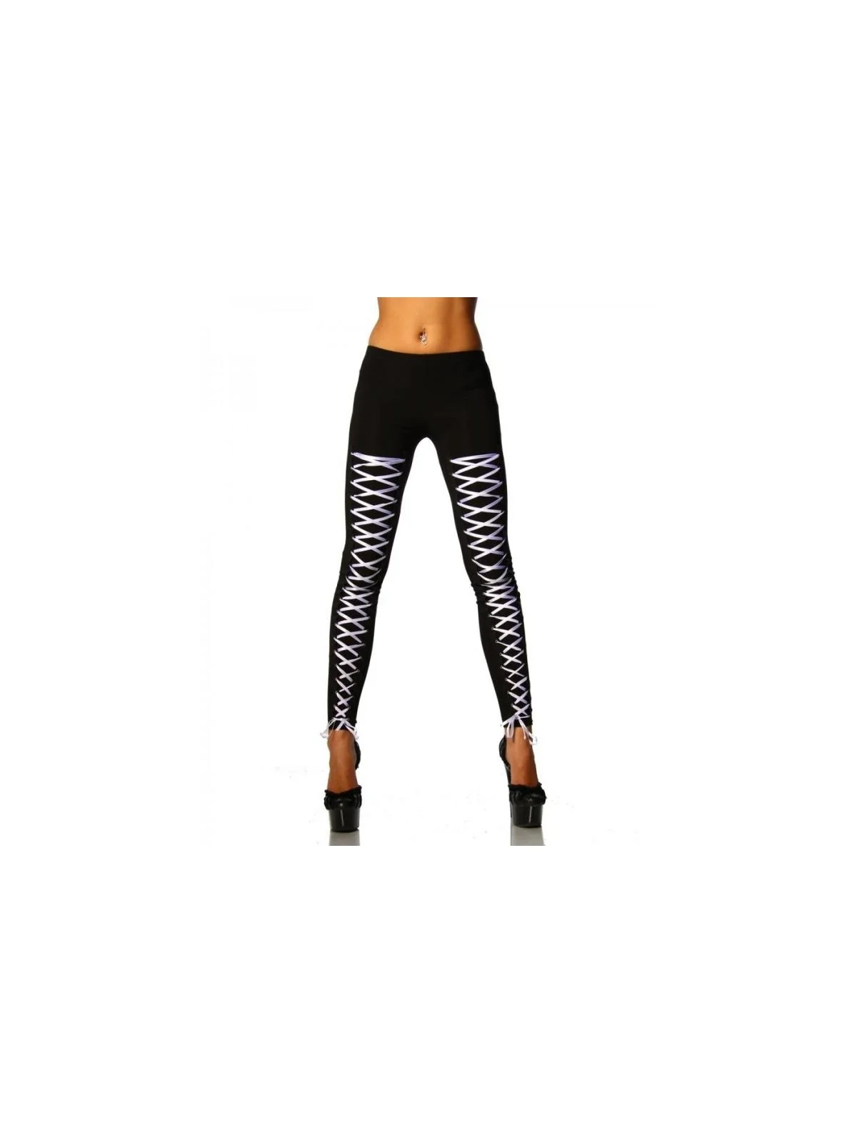 Leggings mit Schnürung schwarz