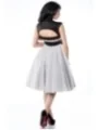 Rockabilly-Kleid weiß/schwarz bestellen - Dessou24