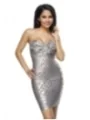 Echtes Bandage-Shape-Kleid silber