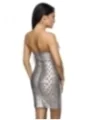 Echtes Bandage-Shape-Kleid silber