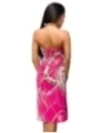 Bandeau-Kleid pink/gemustert