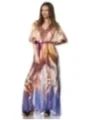 Premium-Kaftan mit Strass orange/lila/blau