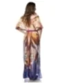 Premium-Kaftan mit Strass orange/lila/blau