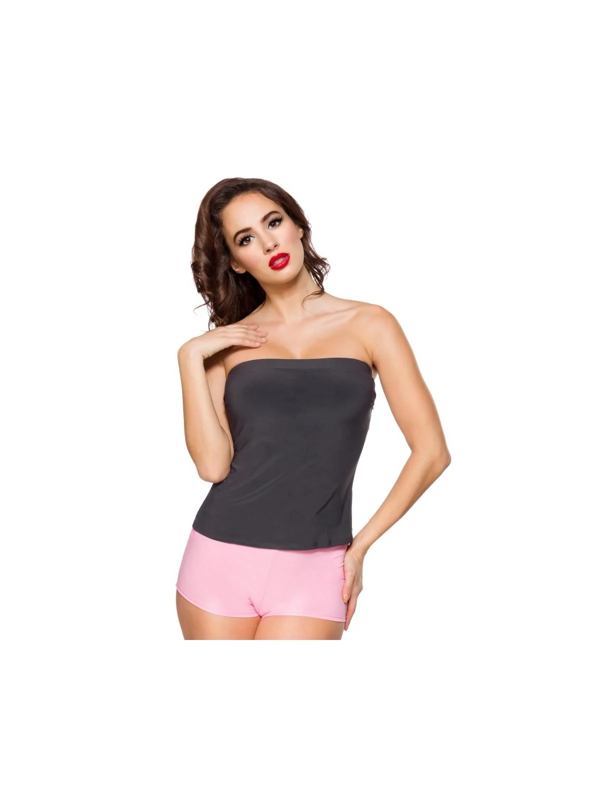 Strapless Top grau von Mask Paradise