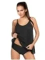 Tankini mit Spitzen-Top schwarz