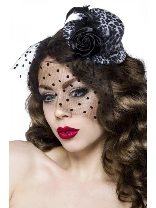 Rockabilly-Minihut / Fascinator leo