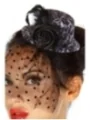 Rockabilly-Minihut / Fascinator leo