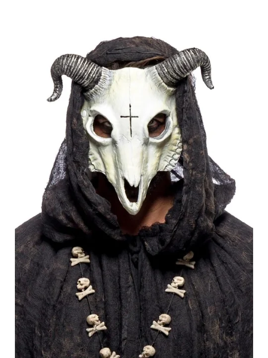 Goat Maske weiß/schwarz