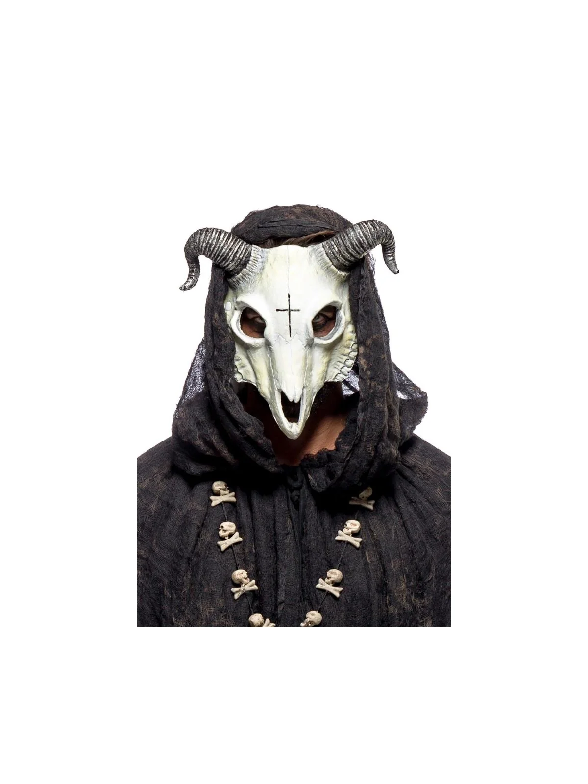 Goat Maske weiß/schwarz