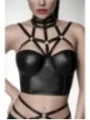 Harness-Wetlook Top schwarz von Saresia