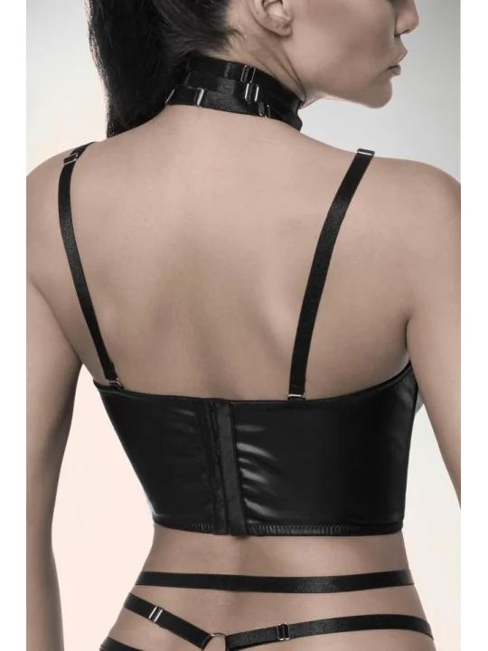 Harness-Wetlook Top schwarz von Saresia