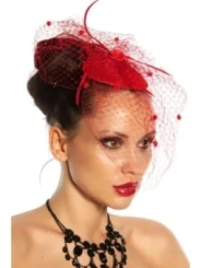 Minihut / Fascinator rot