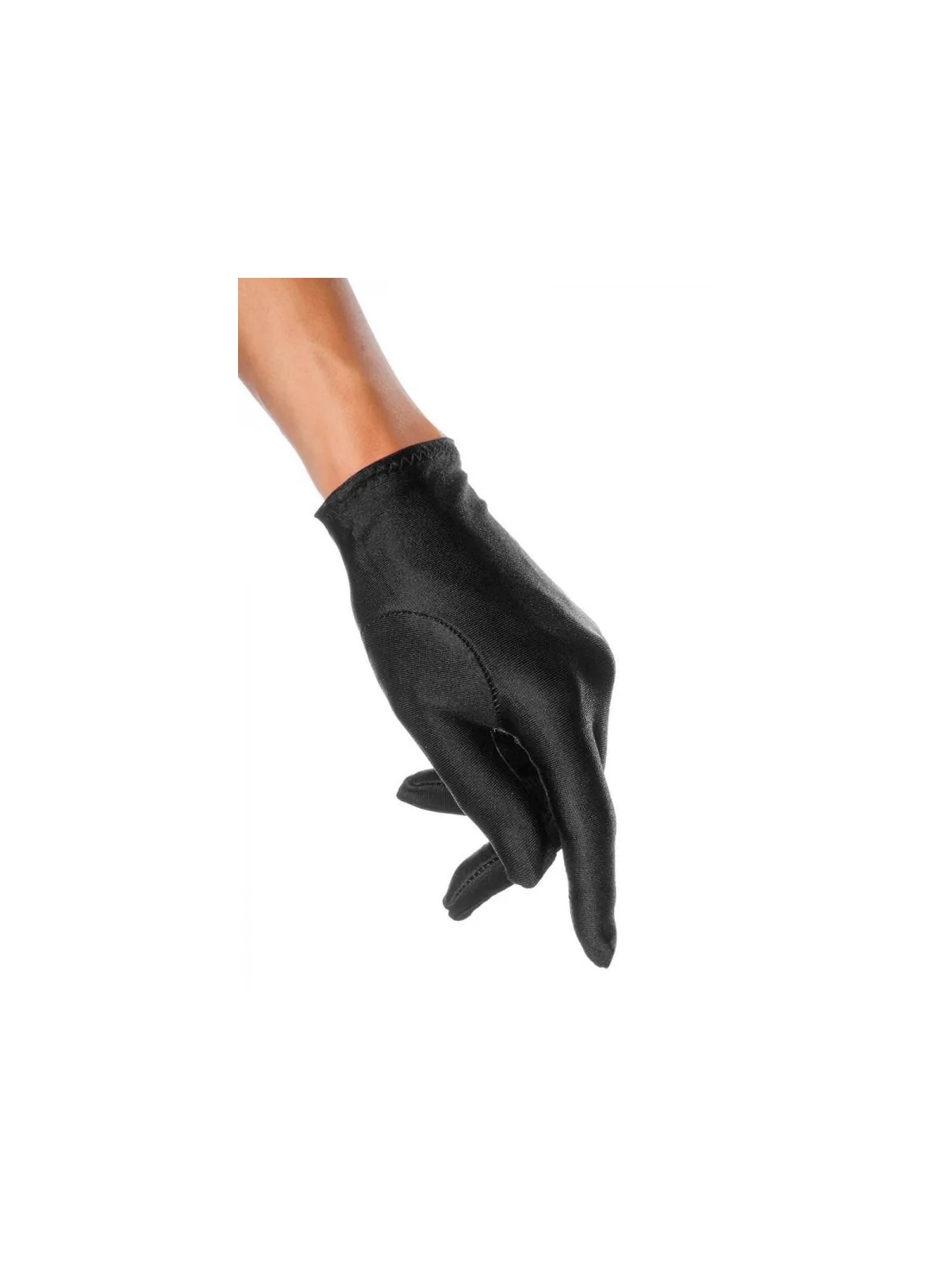 Satin-Handschuhe kurz schwarz