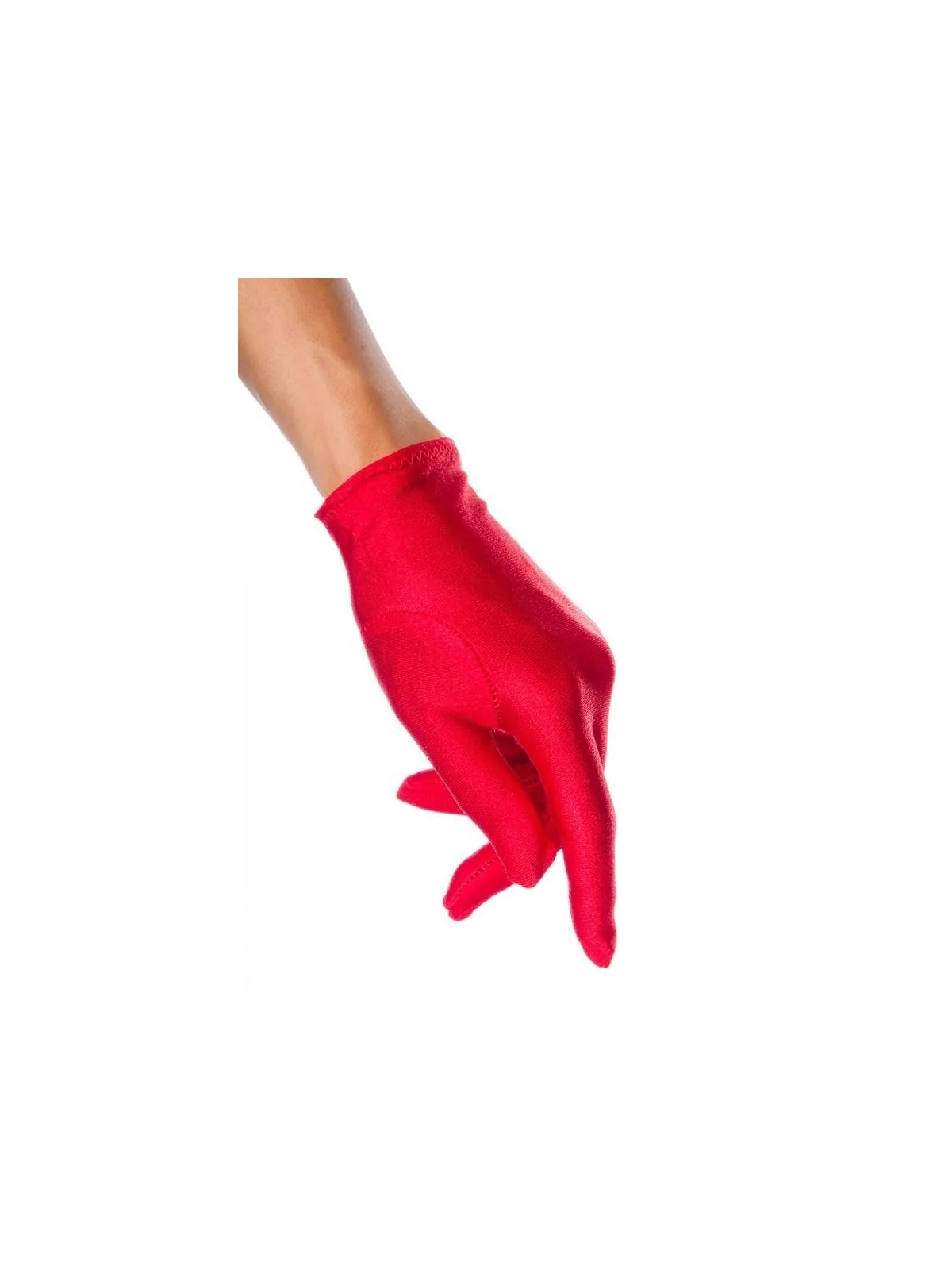 Satin-Handschuhe kurz rot