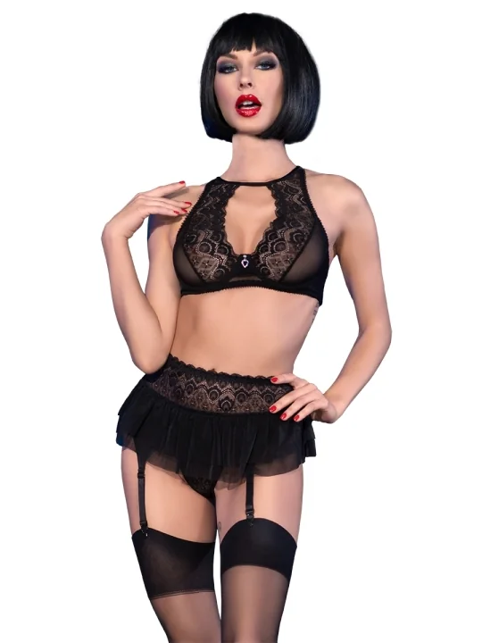 Spitzen-Set Cr4466 Schwarz von Chilirose