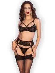 Dessous-Set CR4697 schwarz von Chilirose