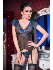 Spitzen-Set Cr4197 Blau/Schwarz von Chilirose