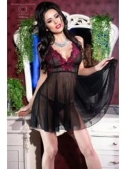 Babydoll Cr4214 Schwarz/Pink von Chilirose