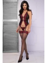 Spitzen-Set Cr4635 Schwarz/Rot von Chilirose