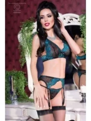 Spitzen-Set CR4217 schwarz/blau von Chilirose