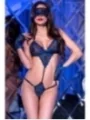 Erotik-Set Cr4266 Schwarz/Blau von Chilirose