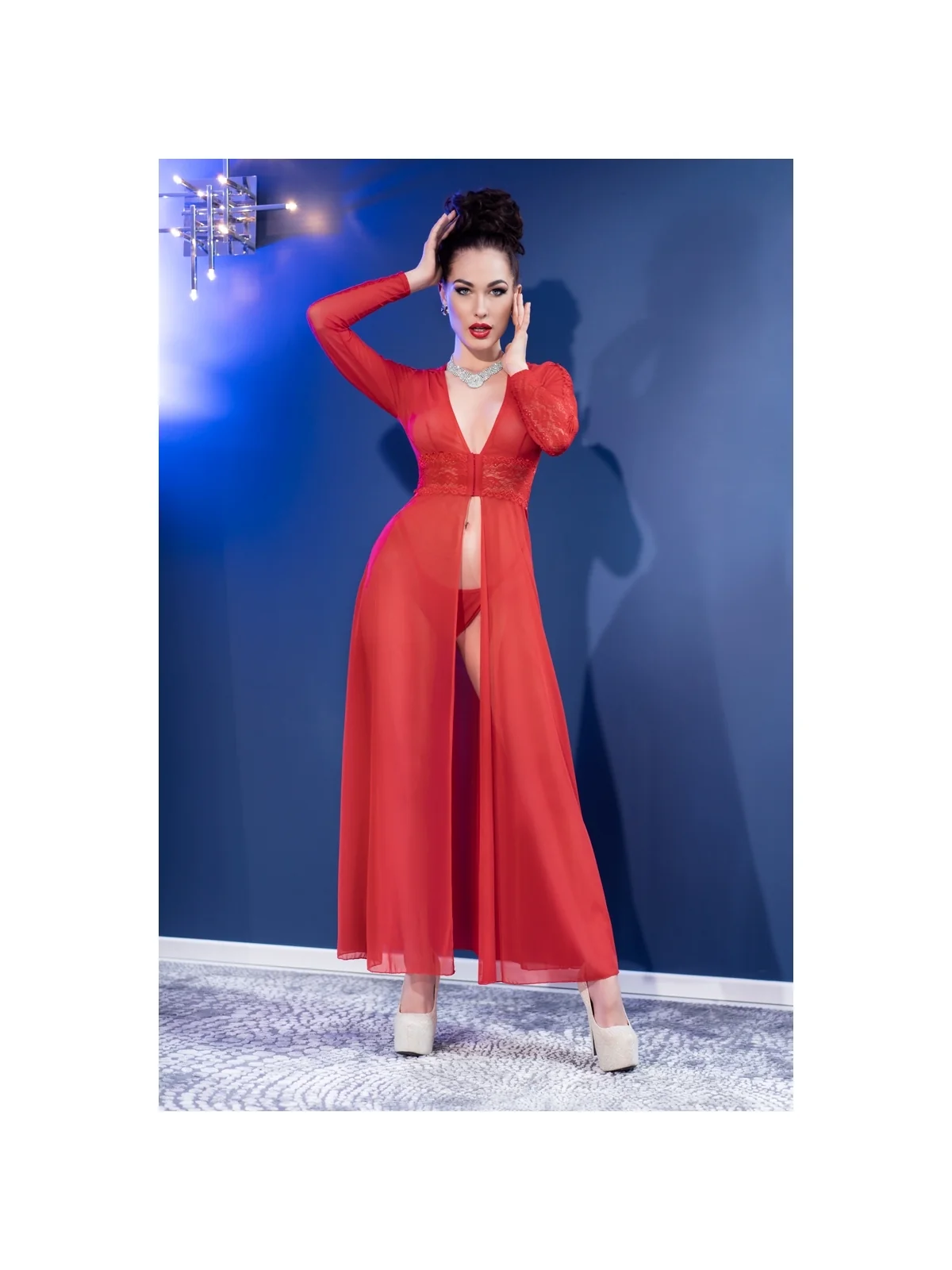 Langes Kleid Cr4421 Rot von Chilirose