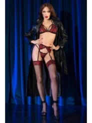 Spitzen-Set Cr4468 Schwarz/Rot von Chilirose