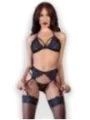 Spitzen-Set Cr4468 Schwarz/Blau von Chilirose