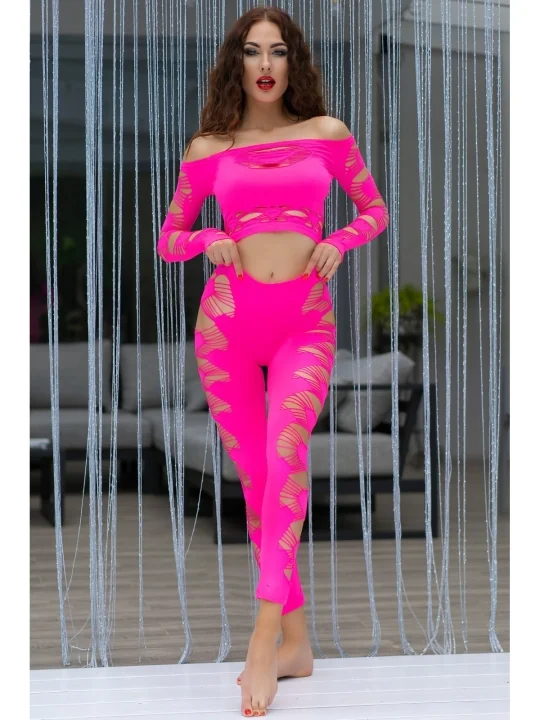 Top & Leggings Cr4632 Pink von Chilirose