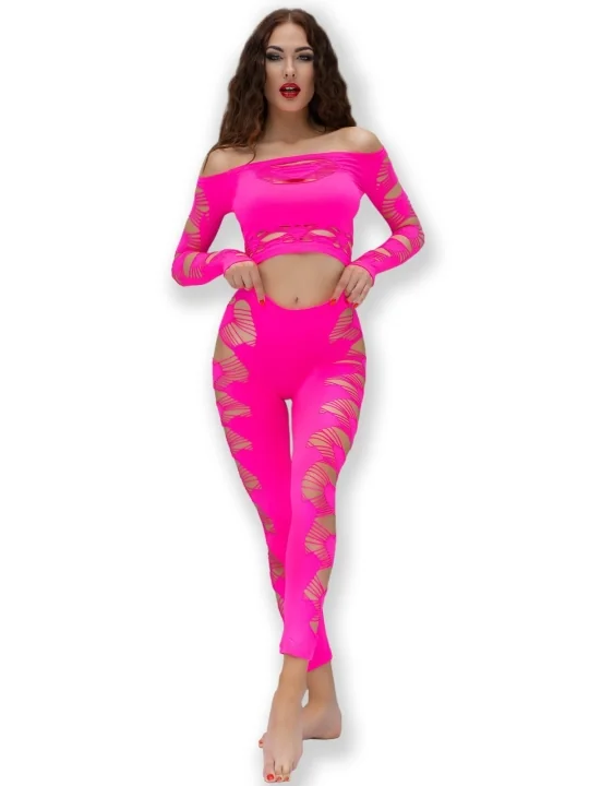 Top & Leggings Cr4632 Pink von Chilirose