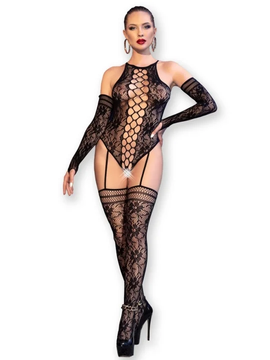 Bodystocking Cr4657 Schwarz von Chilirose