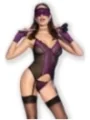 Chilirose Corsagen-Set in schwarz/violett CR4688