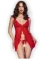 Babydoll + String CR4696 rot von Chilirose