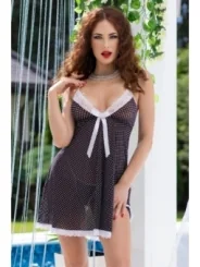 Babydoll Cr4459 Schwarz/Weiß von Chilirose