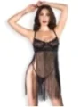 Babydoll & String Cr4496 Schwarz von Chilirose