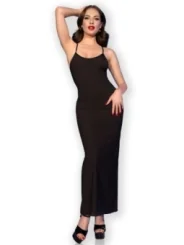 Langes Kleid CR4705 schwarz von Chilirose