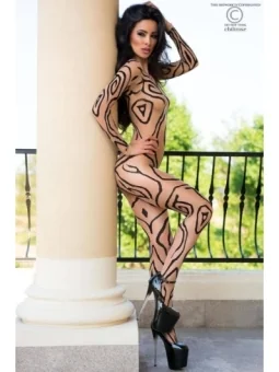 Schwarzes Netz-Catsuit Ouvert Pr4162, Bodystocking von Provocative