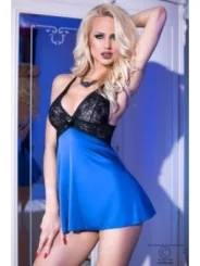 Babydoll Cr4131 Blau/Schwarz von Chilirose