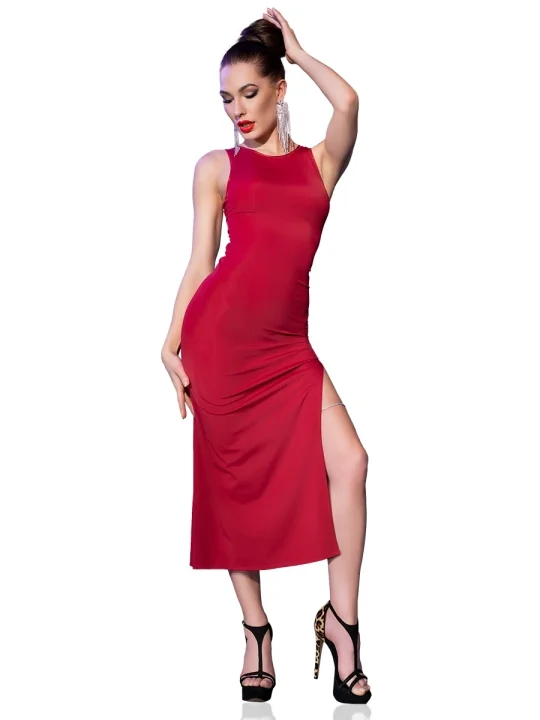 Langes Kleid Cr4441 Rot von Chilirose