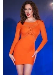 Minikleid CR4682 neonorange von Chilirose