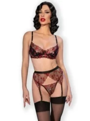 Lingerie-Set CR4694 schwarz/rot von Chilirose