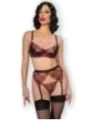 Lingerie-Set CR4694 schwarz/rot von Chilirose